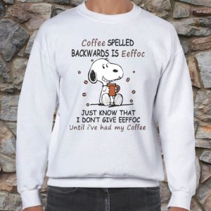 Snoopy Coffee Spelled Backwards is Eeffoc T-Shirt