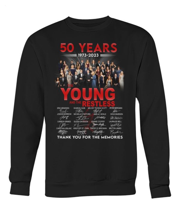 50 Years 1973 – 2023 The Young And The Restless Thank You For The Memories T-Shirt