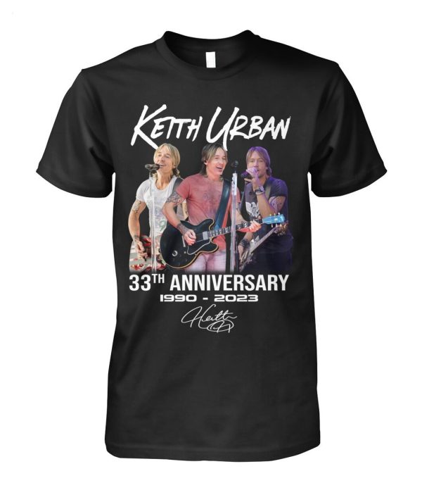 Keith Urban 33th Anniversary 1990 – 2023 Signature T-Shirt