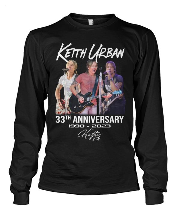 Keith Urban 33th Anniversary 1990 – 2023 Signature T-Shirt