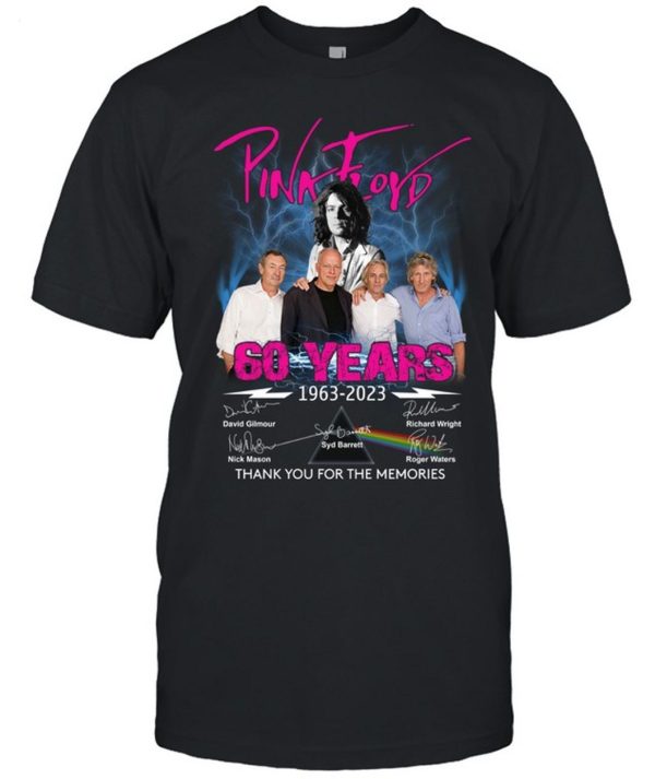 Pink Floyd 60 Years Of 1963 – 2023 Thank You For The Memories T-Shirt