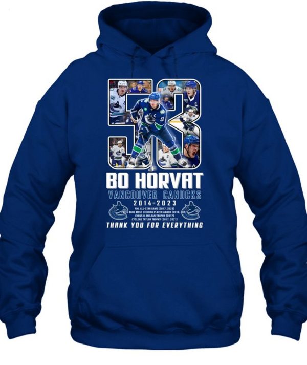 Bo Horvat Vancouver Canucks 2014 – 2023 Thank You For Everything T-Shirt