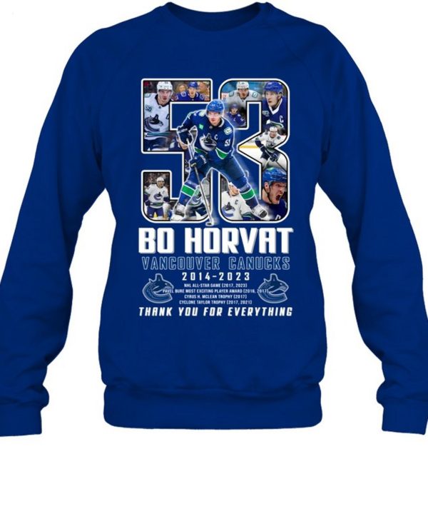 Bo Horvat Vancouver Canucks 2014 – 2023 Thank You For Everything T-Shirt