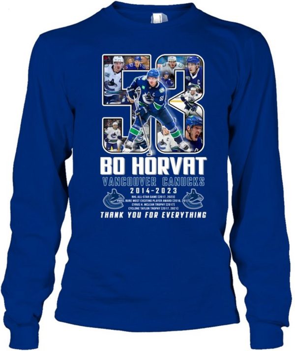 Bo Horvat Vancouver Canucks 2014 – 2023 Thank You For Everything T-Shirt