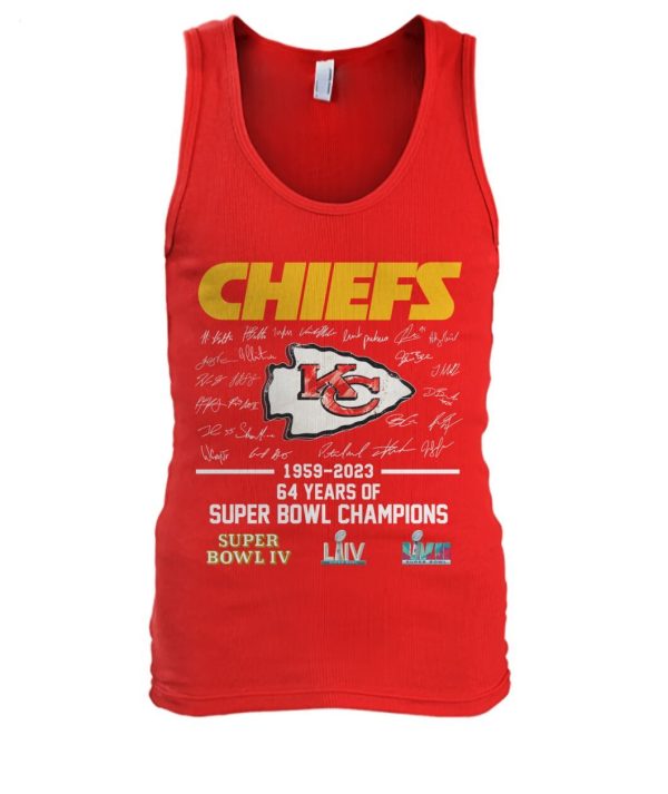 Kansas City Chiefs 1959 – 2023 64 Years Of Super Bowl Champions Super Bowl IV T-Shirt