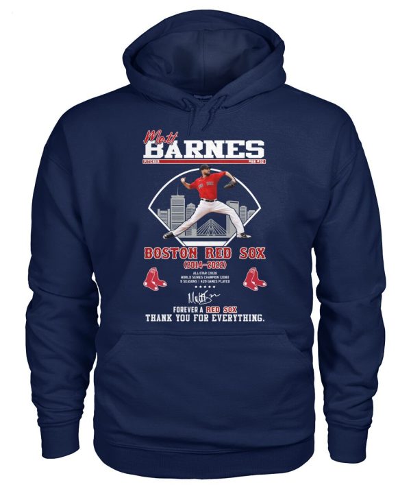 Matt Barnes Boston Red Sox 2014 – 2022 Forever A Red Sox Thank You For Everything T-Shirt