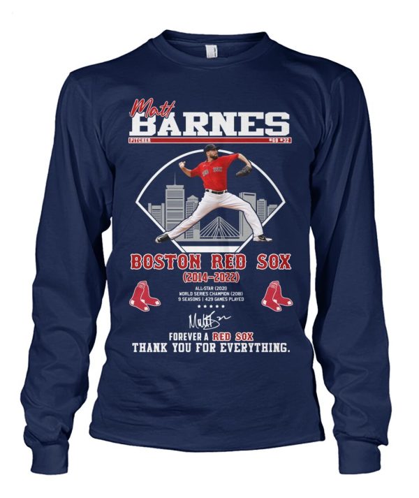 Matt Barnes Boston Red Sox 2014 – 2022 Forever A Red Sox Thank You For Everything T-Shirt