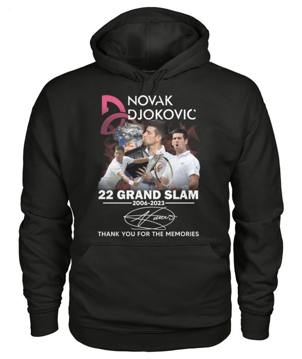 Novak Djokovic 22 Grand Slam 2006 – 2023 Thank You For The Memories T-Shirt