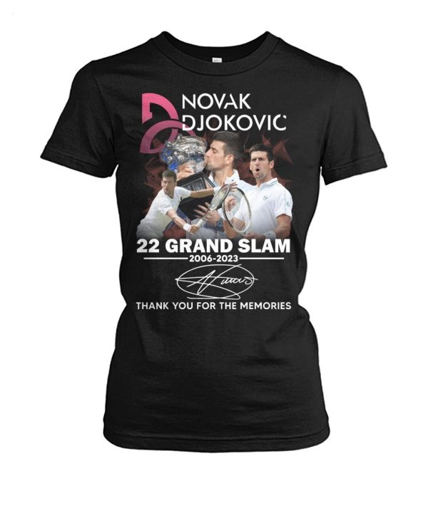 Novak Djokovic 22 Grand Slam 2006 – 2023 Thank You For The Memories T-Shirt