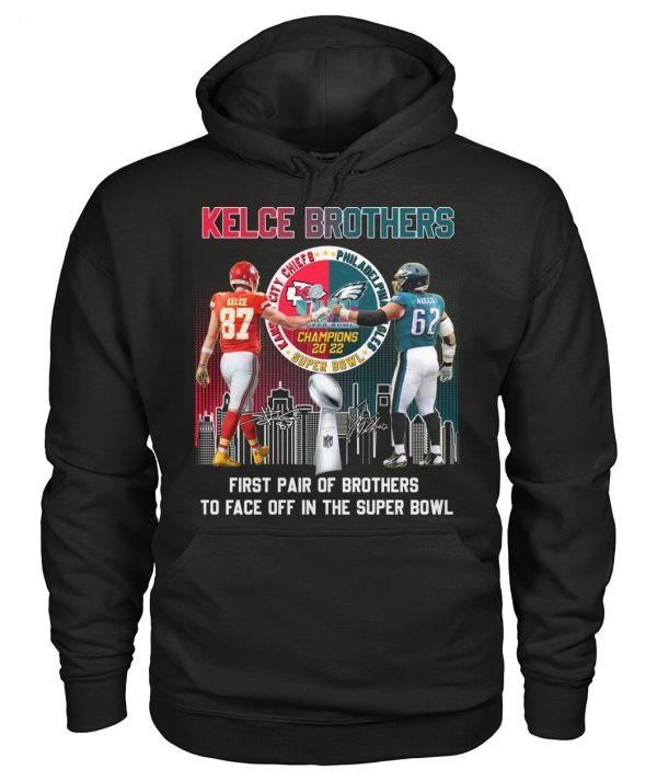 Kelce Brothers First Pair Of Brothers To Face Off In The Super Bowl T-Shirt