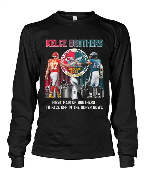 Kelce Brothers First Pair Of Brothers To Face Off In The Super Bowl T-Shirt