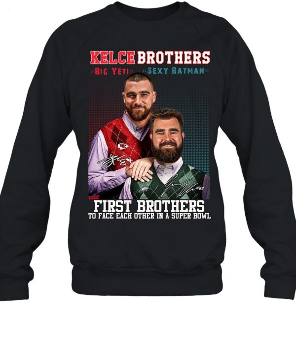 Kelce Brothers The First Brother Players To Face Each Other 2023 Unisex T-Shirt