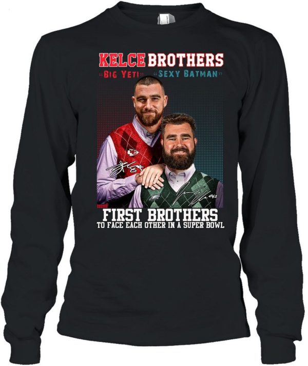 Kelce Brothers The First Brother Players To Face Each Other 2023 Unisex T-Shirt