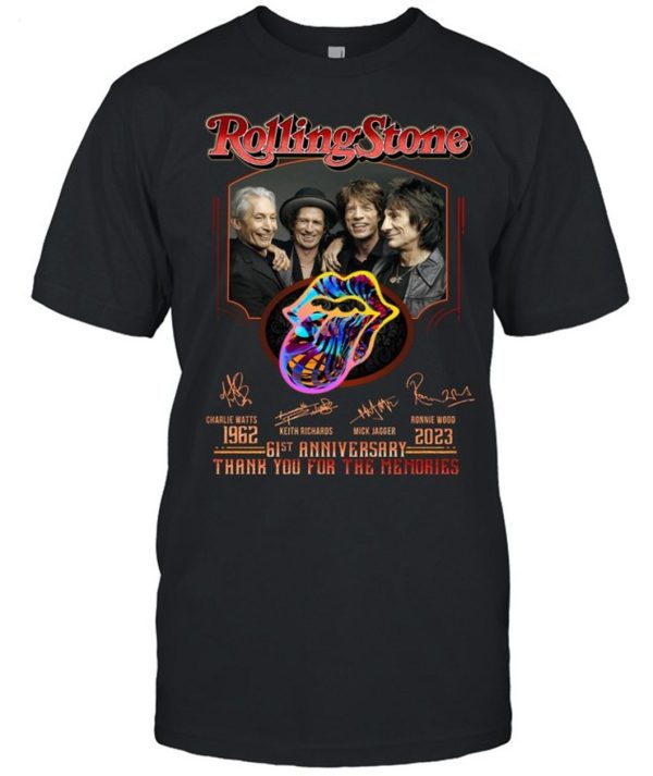 Rolling Stone 61st Anniversary 1962 – 2023 Thank You For The Memories T-Shirt