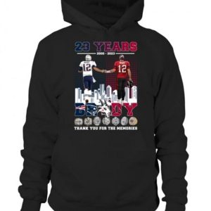 23 Years Of 2000 – 2023 Tom Brady Thank You For the Memories T-Shirt