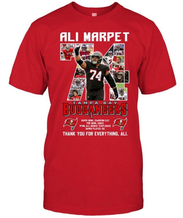 Ali Marpet Tampa Bay Buccaneers Thank You For Everything Ali T-Shirt