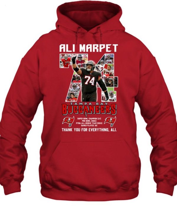 Ali Marpet Tampa Bay Buccaneers Thank You For Everything Ali T-Shirt