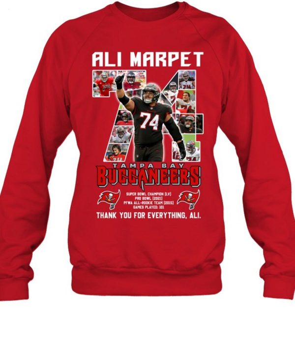 Ali Marpet Tampa Bay Buccaneers Thank You For Everything Ali T-Shirt