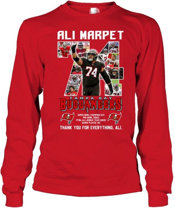 Ali Marpet Tampa Bay Buccaneers Thank You For Everything Ali T-Shirt