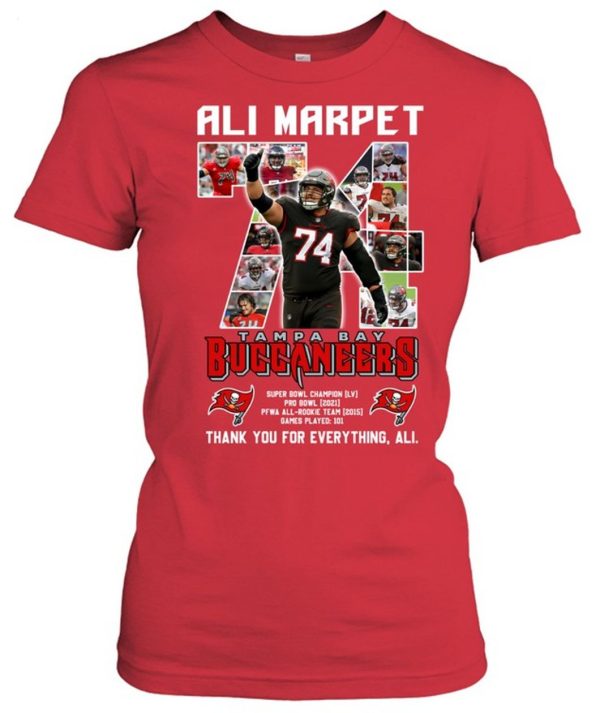 Ali Marpet Tampa Bay Buccaneers Thank You For Everything Ali T-Shirt