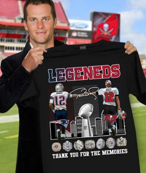 Legends Tom Brady Thank You For The Memories T-Shirt