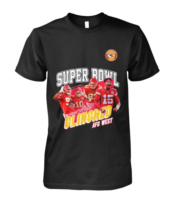 Super Bowl Kansas City Chiefs Clinched AFC West T-Shirt