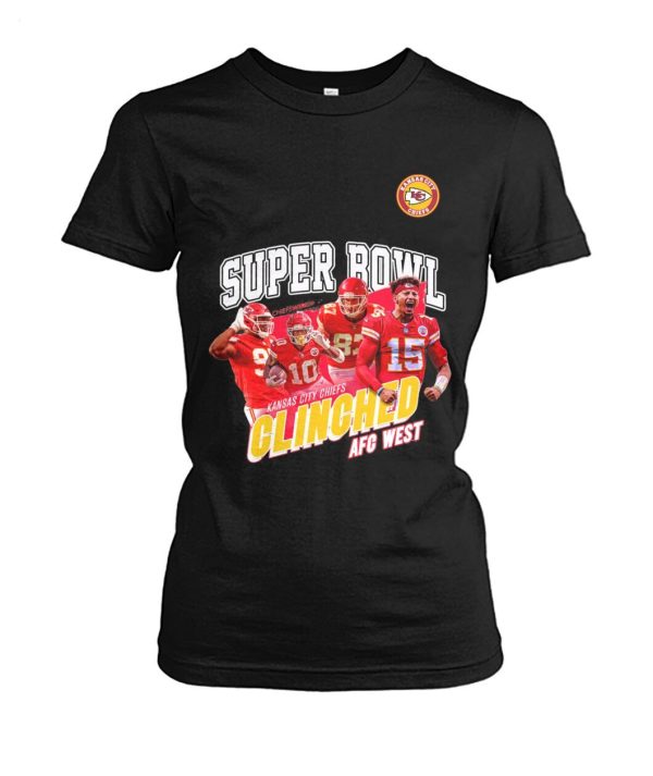 Super Bowl Kansas City Chiefs Clinched AFC West T-Shirt