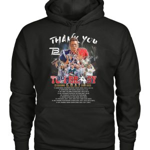 Thank You Tom Brady 23 Seasons GOAT 2000 – 2023 T-Shirt