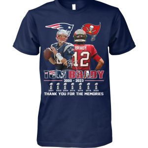 Tom Brady 2000 -2023 Thank You For The Memories T-Shirt
