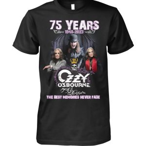 75 Years 1948 – 2023 Ozzy Osbourne The Best Memories Never Fade T-Shirt