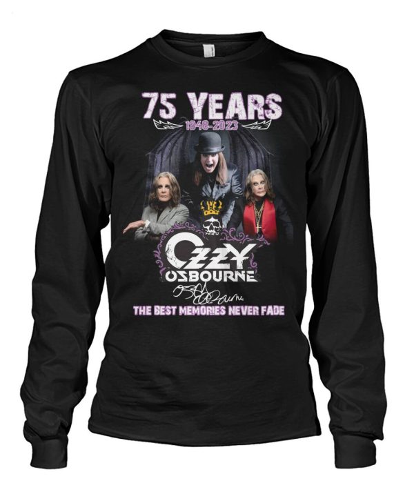 75 Years 1948 – 2023 Ozzy Osbourne The Best Memories Never Fade T-Shirt