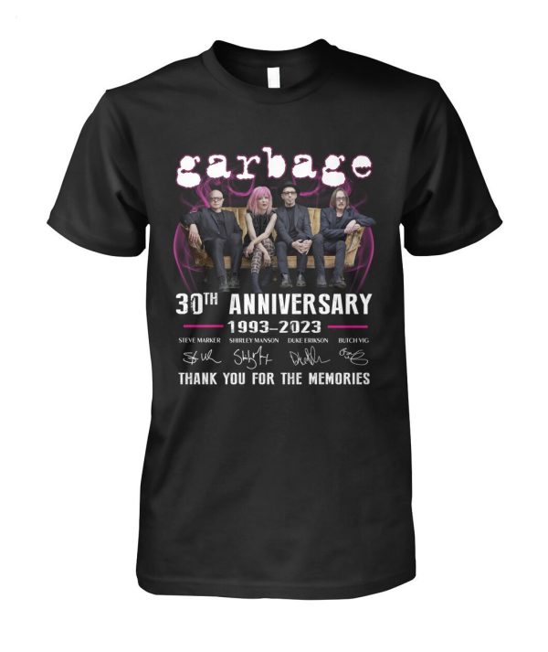 Garbage 30th Anniversary 1993 – 2023 Thank You For The Memories T-Shirt