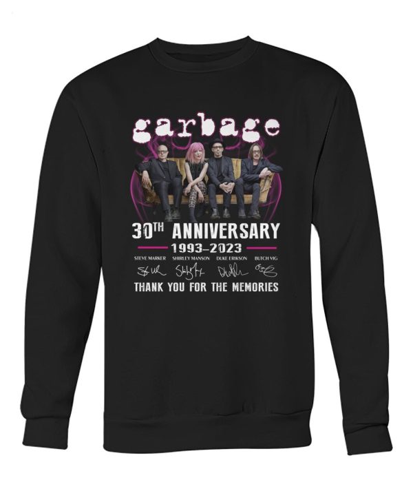 Garbage 30th Anniversary 1993 – 2023 Thank You For The Memories T-Shirt