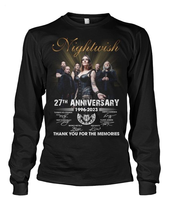 Nightwish 27th Anniversary 1996 – 2023 Thank You For The Memories T-Shirt