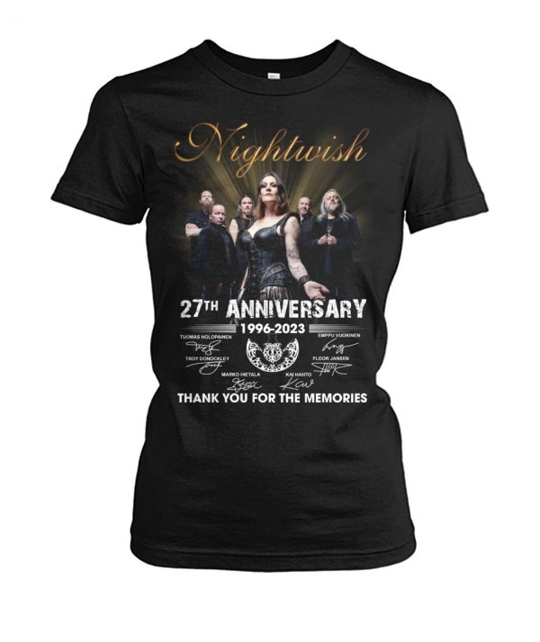 Nightwish 27th Anniversary 1996 – 2023 Thank You For The Memories T-Shirt