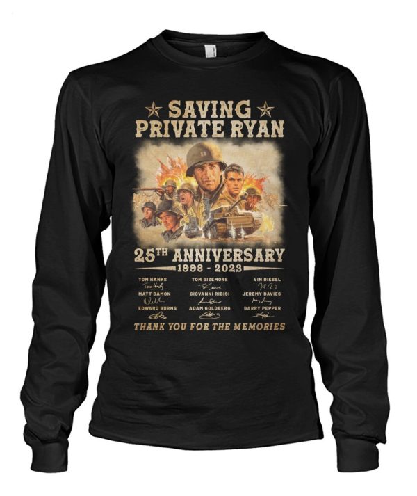 Saving Private Ryan 25th Anniversary 1998 – 2023 Thank You For The Memories T-Shirt