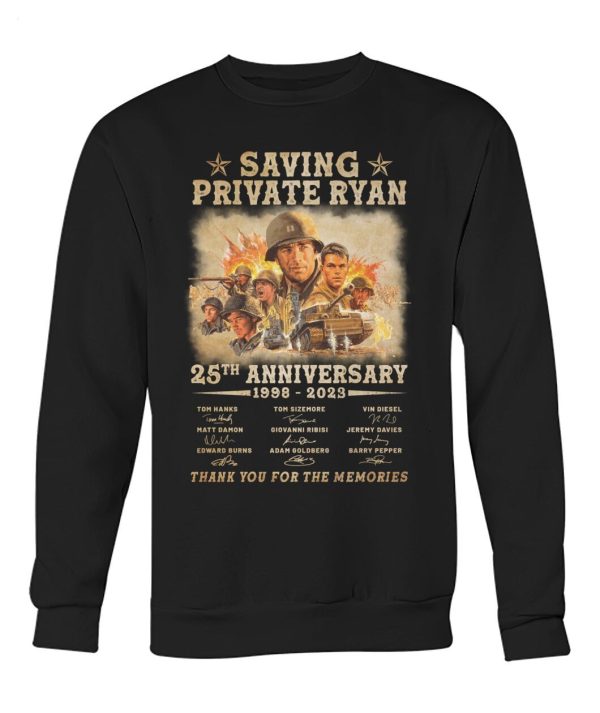 Saving Private Ryan 25th Anniversary 1998 – 2023 Thank You For The Memories T-Shirt