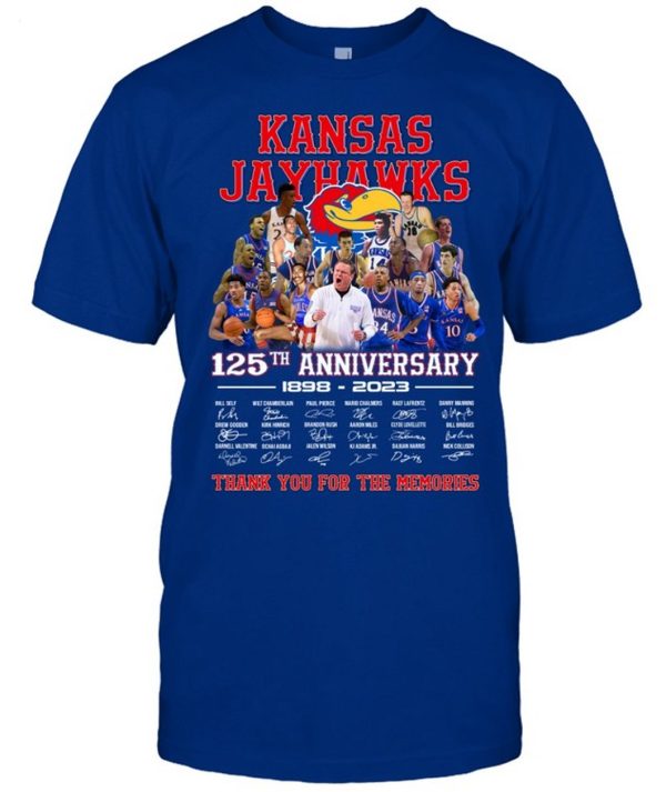 Kansas Jayhawks 125th Anniversary 1898 – 2023 Thank You For The Memories T-Shirt