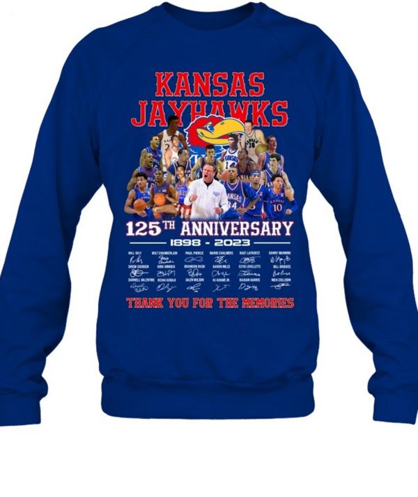 Kansas Jayhawks 125th Anniversary 1898 – 2023 Thank You For The Memories T-Shirt