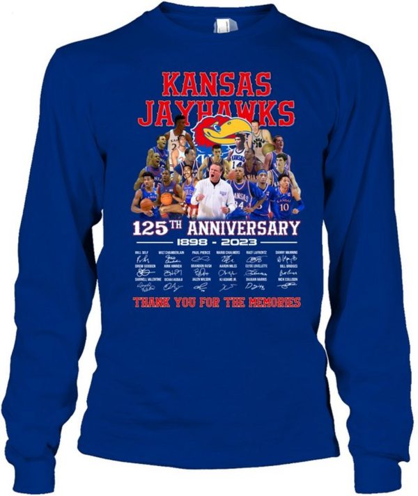 Kansas Jayhawks 125th Anniversary 1898 – 2023 Thank You For The Memories T-Shirt