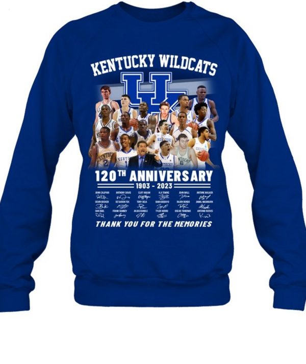 Kentucky Wildcats 120th Anniversary 1903 – 2023 Thank You For The Memories T-Shirt