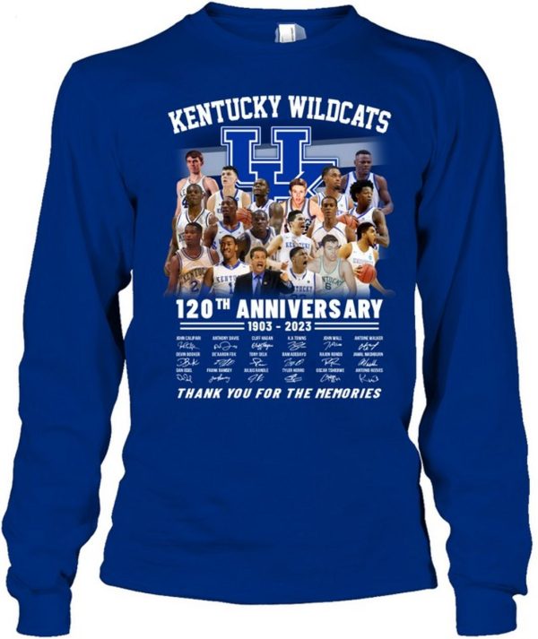 Kentucky Wildcats 120th Anniversary 1903 – 2023 Thank You For The Memories T-Shirt