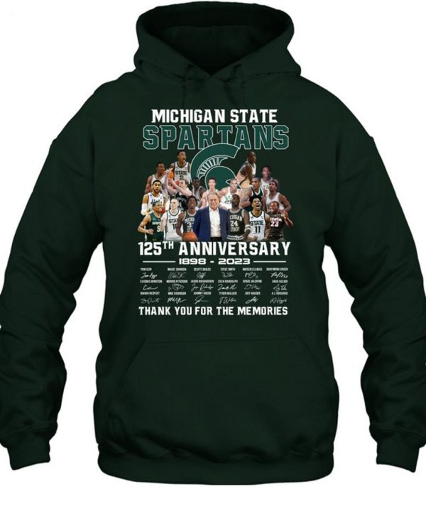 Michigan State Spartans 125th Anniversary 1898 – 2023 Thank You For The Memories T-Shirt