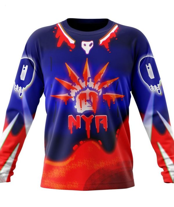 NHL New York Rangers Specialized Jersey For Halloween Night 3D T-Shirt