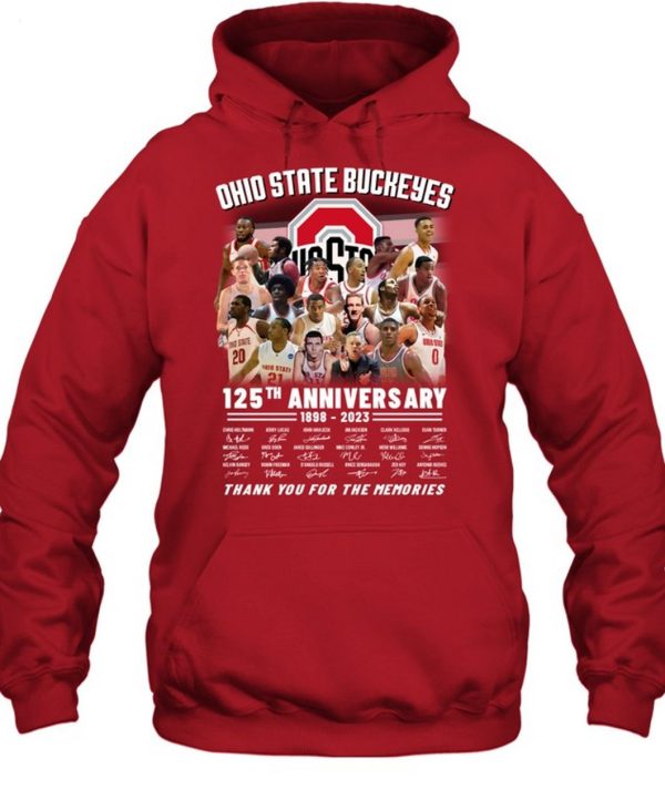 Ohio State Buckeyes 125th Anniversary 1898 – 2023 Thank You For The Memories T-Shirt