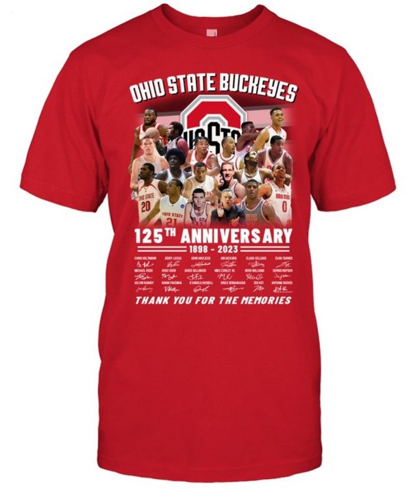 Ohio State Buckeyes 125th Anniversary 1898 – 2023 Thank You For The Memories T-Shirt