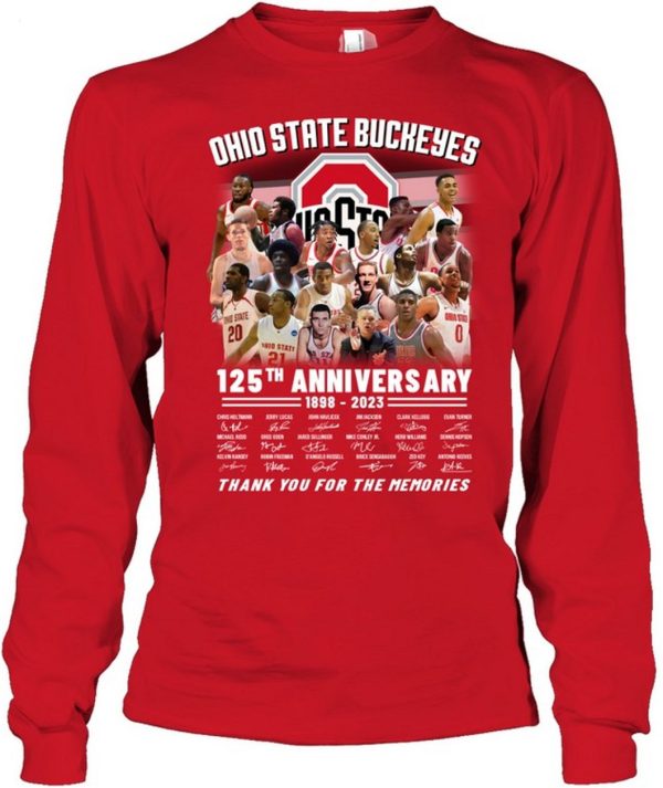 Ohio State Buckeyes 125th Anniversary 1898 – 2023 Thank You For The Memories T-Shirt