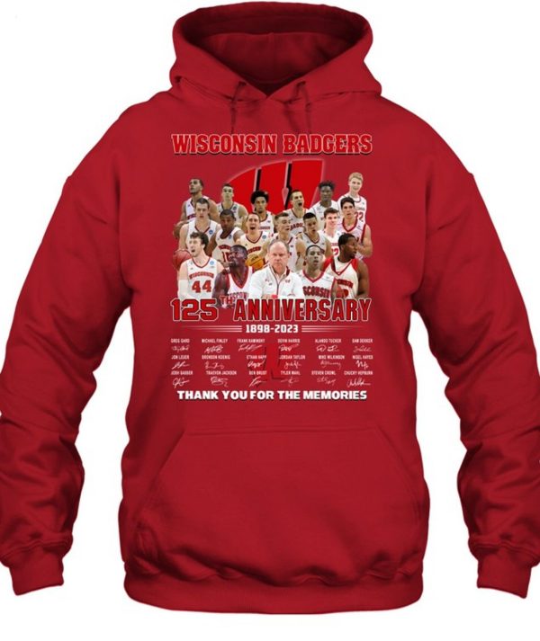 Wisconsin Badgers 125th Anniversary 1898 – 2023 Thank You For The Memories T-Shirt