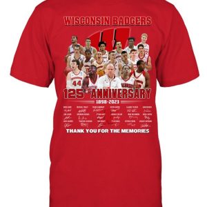 Wisconsin Badgers 125th Anniversary 1898 – 2023 Thank You For The Memories T-Shirt