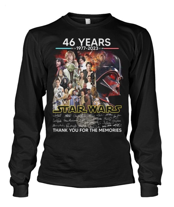 46 Years Of 1977 – 2023 Star Wars Thank You For The Memories T-Shirt